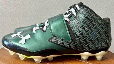 Under Armour Nitro Clutchfit 1281659-001 Green Black Football Mens Size 13.5