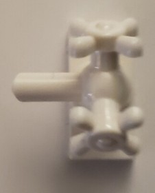 LEGO 4712 - Harry Potter - Faucet / Tap 1 x 2 with Dual Handles - White