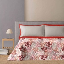 Trapuntino copriletto trapuntato matrimoniale primaverile corallo Funity