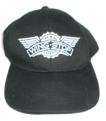 Wing Stop The Wing Experts Snapback Hat Black with White Embroidery