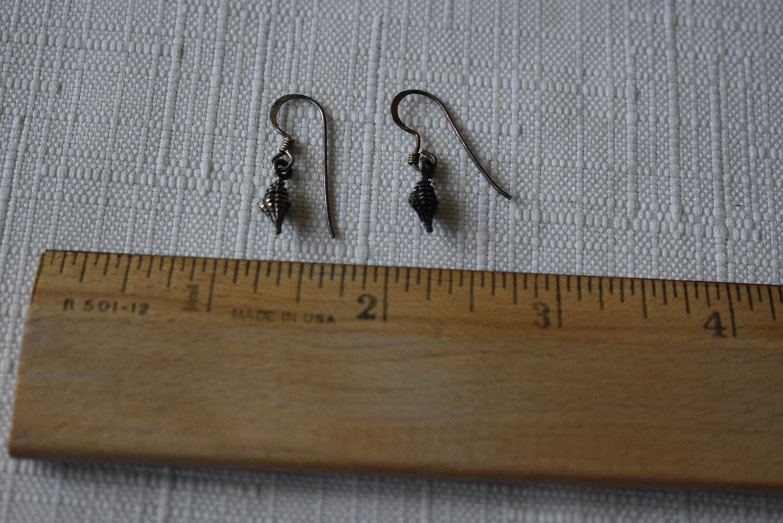 Vinytage Sterling Silver Conch Shell Dangle Drop … - image 10