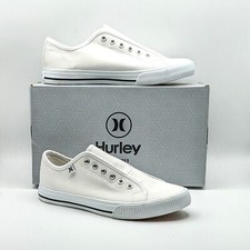 Hurley Chloe Women's Slip-On Canvas Shoes Fashion Sneaker White NEW- Pick Size
