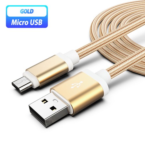 Cable Micro USB Trenzado Largo Sincronización de Datos Cargador Plomo para Teléfonos Sony Android - Imagen 7 de 9