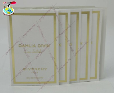 LOT OF 6 PS GIVENCHY DAHLIA DIVIN EAU INITALE .03 OZ/1 ML EDT VIALS SPRAY WOMEN 