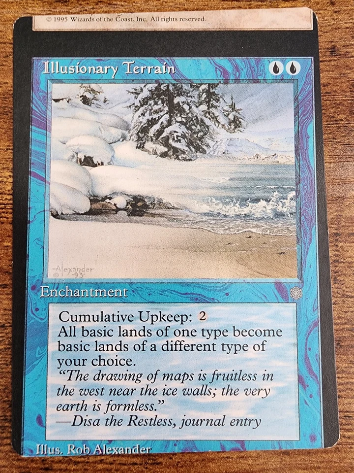 MTG Illusionary Terrain ⭐Major MISCUT Nice!⭐ Ice Age ⭐NM+⭐ 11 HQ PICS!⭐ Magic - Image 2 of 4