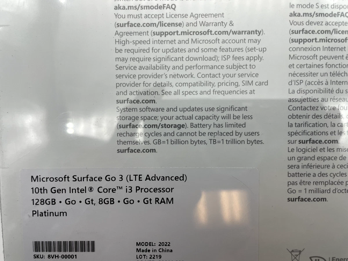 NEW - Microsoft Surface Go 3 | 10.5