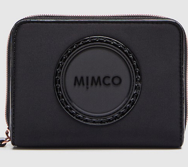 MIMCO Black Wallet SERENITY Medium Fold Pouch BNWT Rosegold Dust
