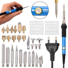 28tlg Brandmalkolben Brennkolben 60W Gravur Set Brandmalerei Lötkolben Holz KG