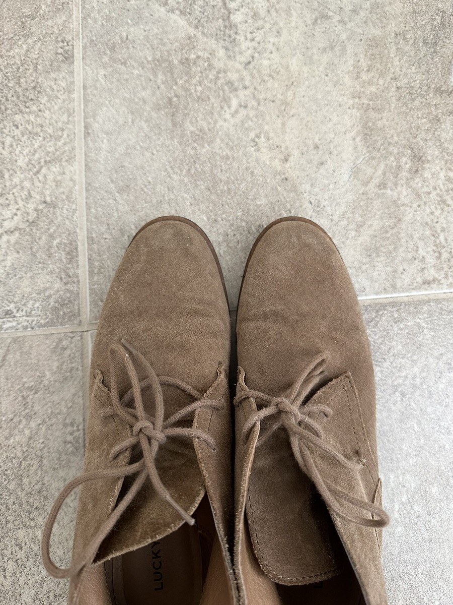 Lucky Brand Dark Brown Leather Suede Lace Up Chukka Ankle Boots Mens sz 12 M Lucky Brand Dark Brown Leather Suede Lace Up Chukka Ankle  main image 2