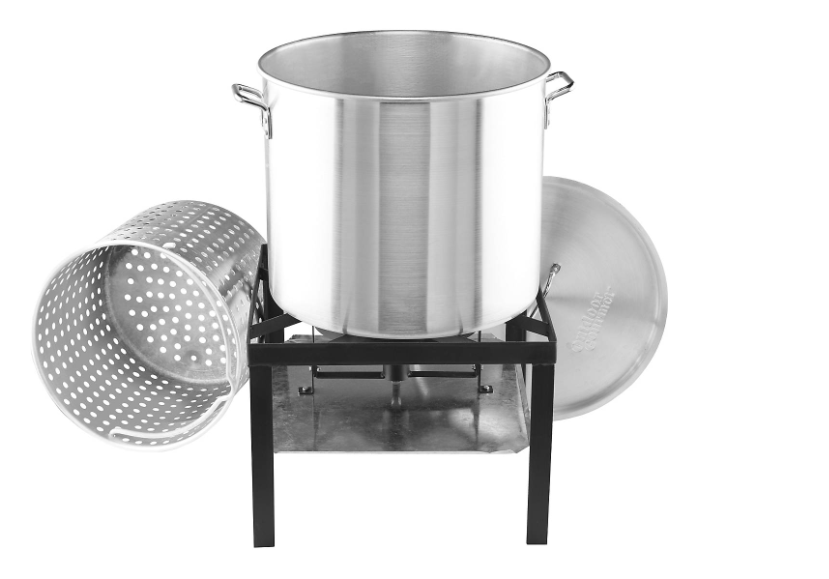 80 qt Boil Pot Outdoor Propane Cooker Strainer Crawfish Seafood Boiling Shrimp eBay