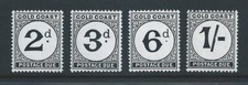 Gold Coast 1951-52 (J5-8) Postage Dues Set of 4 - MNH (No Faults)