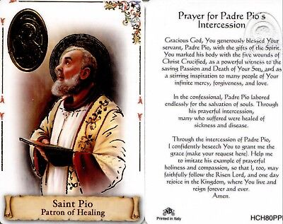 Padre Pio Intercession Wallet Prayer Card Laminated From Cromo Italy Ebay