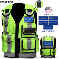 NEW Hi Viz Tactical Security Dog Handler Vest Enforcement CCTV Tac High Quality
