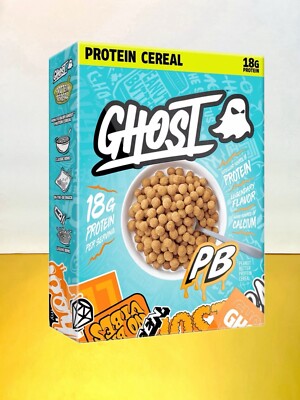   New Exclusive GHOST Peanut Butter PB Protein Calcium Cereal Box 17g 9oz