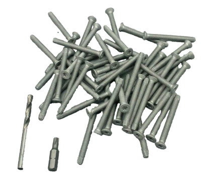60 - 1/4'' x 2.5'' PLATED Torx Self Tapping Trailer Deck Screws ACQ Treated Wood