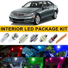 9PCS LED Interior Light Bulb Kit For Mercedes Benz W204 C250 C300 2008-2013 2014