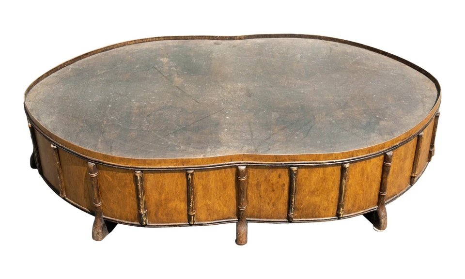 Antique Partially Ebonized Bamboo Four Part Jardiniere - Image 4 of 4