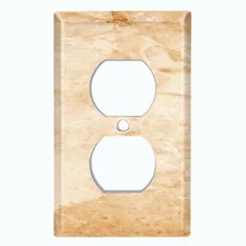 Metal Light Switch Cover Wall Plate Kitchen Marble Brown Pattern Tile MAR026