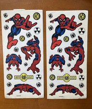 2 NEW Marvel Spiderman Sticker Sheets--2004-Sandy Lion Stickers-12" x 5.5"