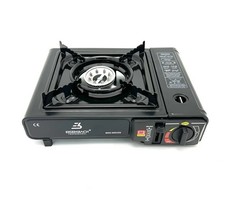 Réchaud De Camping Extérieur À Gaz+4x Cartouches De Gaz 227G Noir