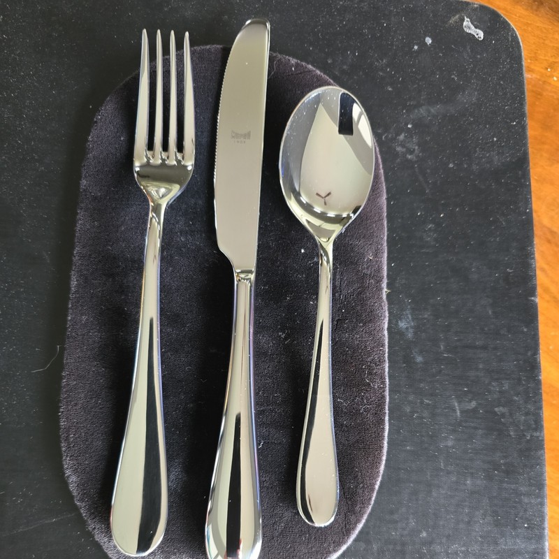 MEPRA (  NATURA )  3-PCS PLACE SETTING FLATWARE SET  18/10 STAINLESS STEEL NEW