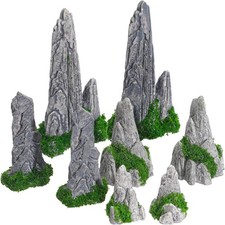 2X(Mountain Decorative Miniature Set,Resin Model Making Landscape Rock9909