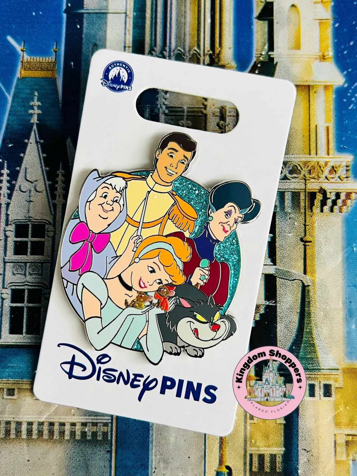 2026 Disney Parks Cinderella Cluster Lucifer Fairy Godmother Tremaine OE Pin