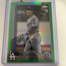2025 Topps Chrome Update Hyeseong Kim Green Debut RC /99