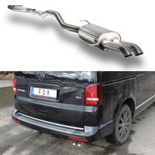 FOX Racinganlage ab Kat 2x63mm scharf Dieseloptik Frontantrieb für VW Bus T5 T6