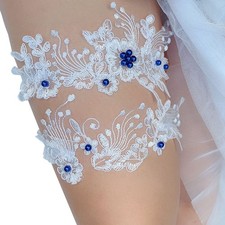 Lace Wedding Garter, Bride, Elasticated, Soft, Pearl, Bridal Accessory, Gift