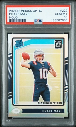 2024 PANINI DONRUSS OPTIC HOLO #229 DRAKE MAYE ROOKIE RC PSA 10