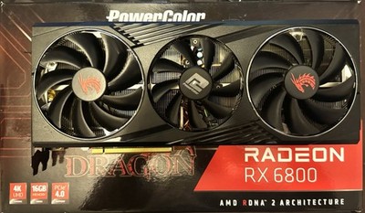 PowerColor Red Dragon AMD Radeon RX 6800 3DHR OC 16GB GDDR6 Graphic Card