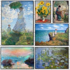Claude Monet Canvas Wall Art Prints – Classic Paintings Collection Posters