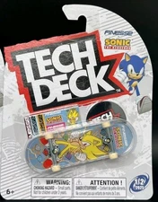 Tech Deck Finesse Sonic The Hedgehog Skateboard Super Sonic Rare New Sealed