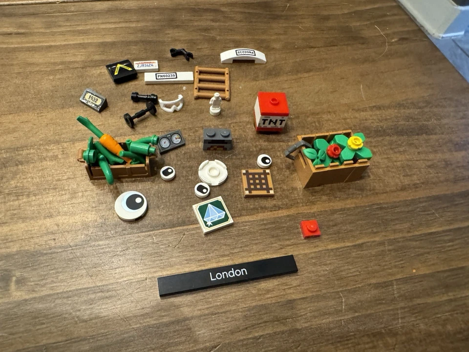 LEGO PIECES TILES PRINTED STICKER DECORATED PARTS PIECES ASSORTED SIZE COLOR - Image 3 of 4