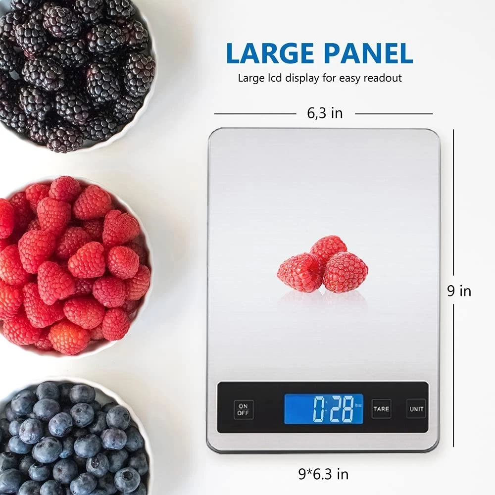 Digital Food Scale 33LB/15KG High Capacity, Stainless Steel Scale, LCD
Opens in a new window or tab