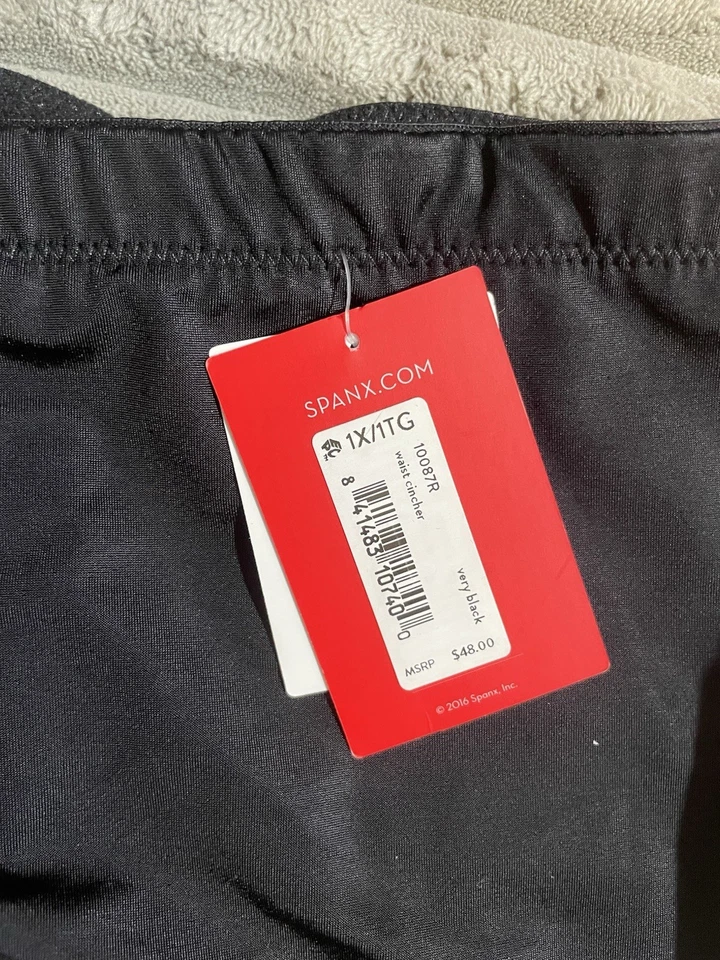 Cintura ajustadora Spanx Shape Wear para mujer muy negra 1X nueva con etiquetas precio de venta sugerido por el fabricante 48 USD Foto 2 de 4