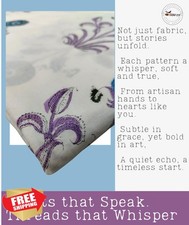 Indian Block Print Cotton Fabric RB-133 Purple 5 Yard