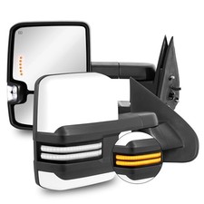 Painted White Towing Mirrors Power Heated Compatible for 03-06 Chevy GMC Yukon