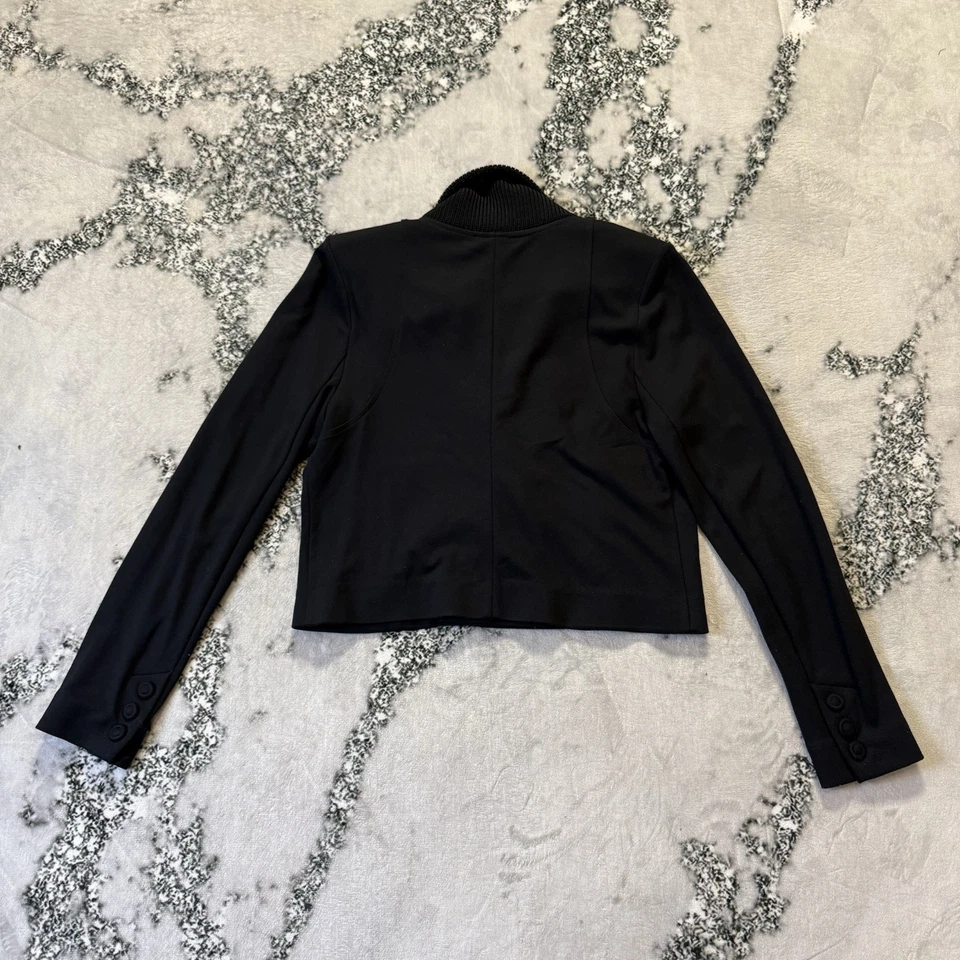 Cabi Jacket Womens Size 8 Black Cropped Long Sleeve Black Tie Blazer - Image 2 of 4