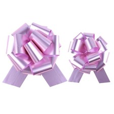 Pink Ribbon Gift Wrapping Large Pull Bows Assortment Fits 5 And 6 Inch 40 PCS