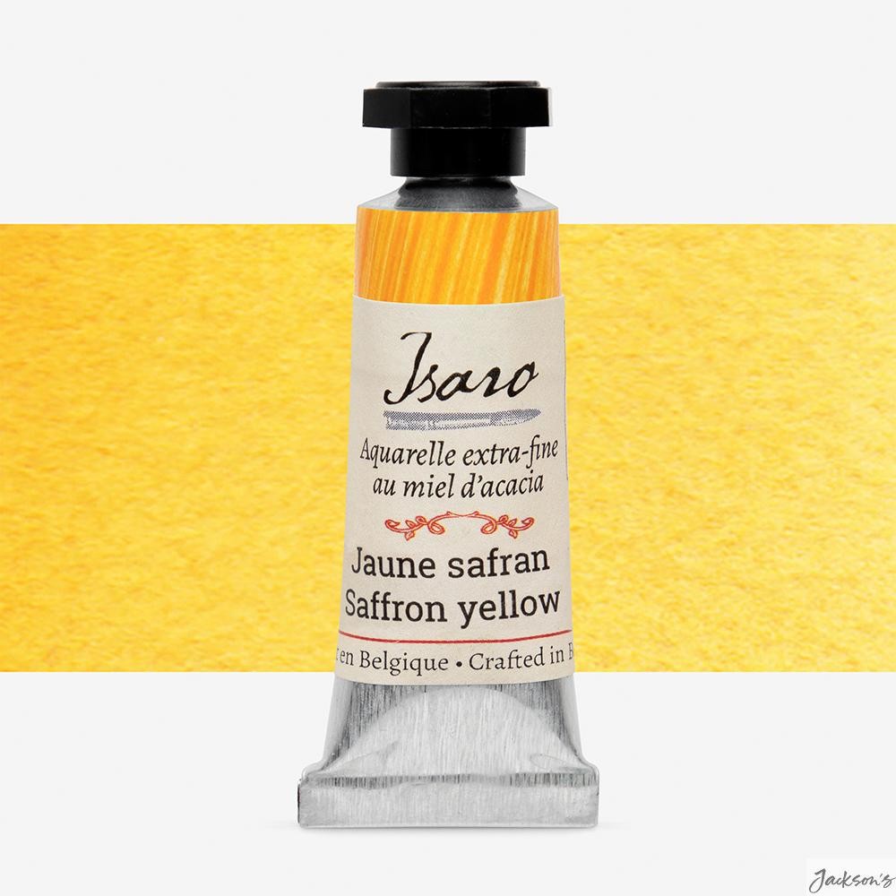 Isaro Watercolour Paint Handmade Pigment 7ml Saffron Yellow Artist Painting