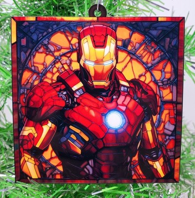 Super Hero Avengers IRON MAN Themed Christmas Ornament - Unique Gift