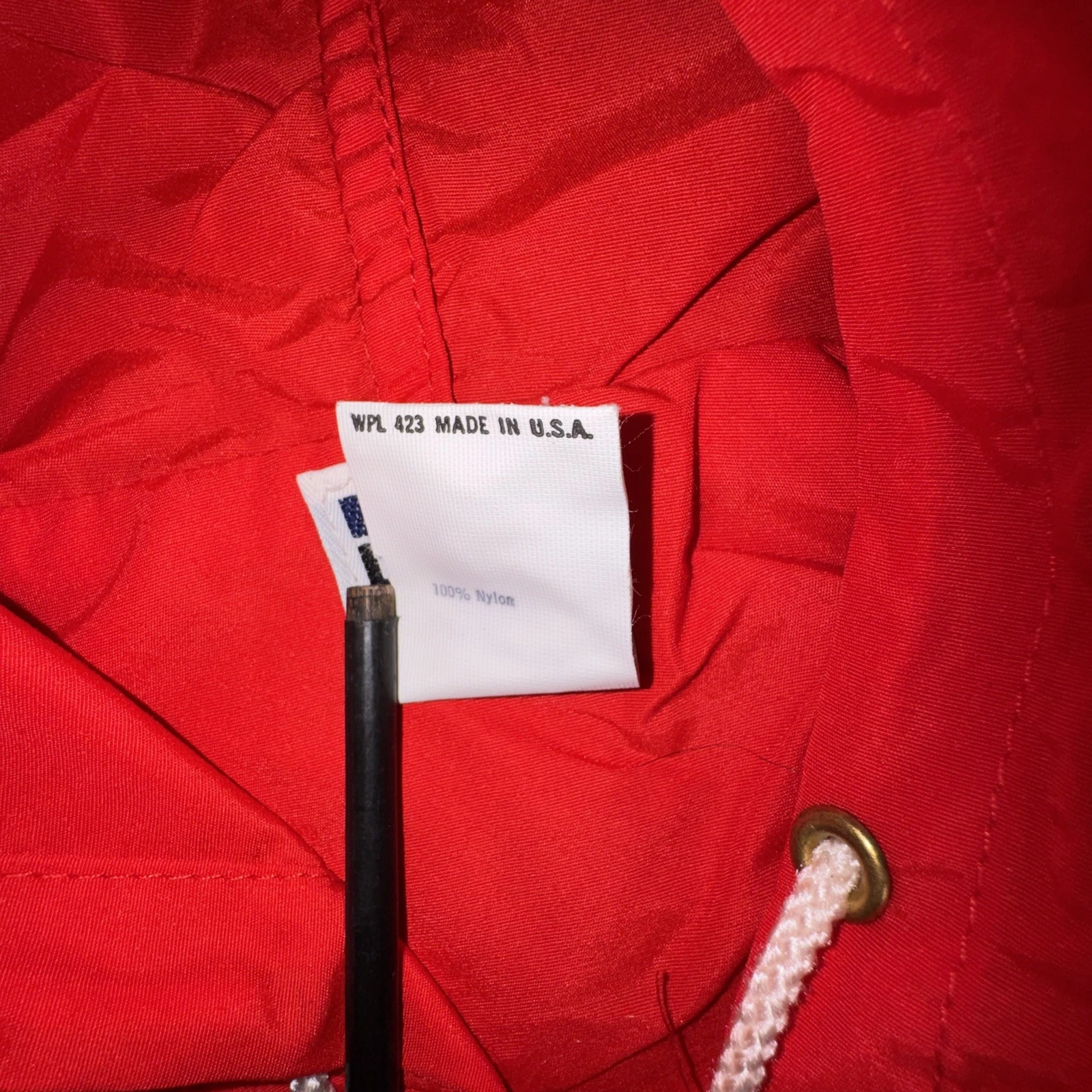 Vintage 60s Levis Hooded National Sports Festival Jacket Light Windbreaker M Red - product detail image 9