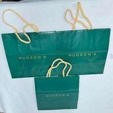 Vintage Hudson’s Paper Small Gift Shopping Bags Lot of 3
