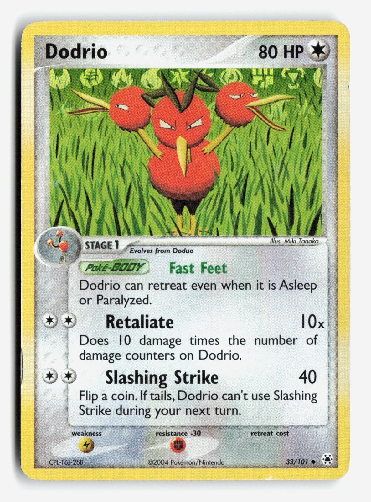 Dodrio 33/101 Hidden Legends Reverse Holo Pokemon TCG Card MP Miki Tanaka