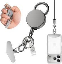 Retractable Cell Phone Lanyard, Heavy Duty Metal Anti-Theft Phone Tether with Be