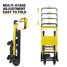 Electric Stair Climbing Cart Max Load 485 lb Motorized Stair Climbing Dolly 200W