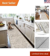 Vintage-Inspired 2x10 Runner Rug - Stain Resistant and Comfortable Underfoot