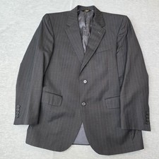 Jos A Bank Signature Gold Black Pinstripe Wool Blazer Sport Coat 39R